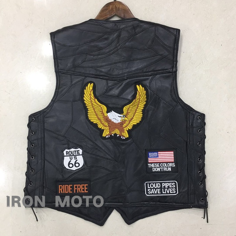 NEW Motorcycle Vests Men Cafe  - đánh giá và giá Leather Work Vest