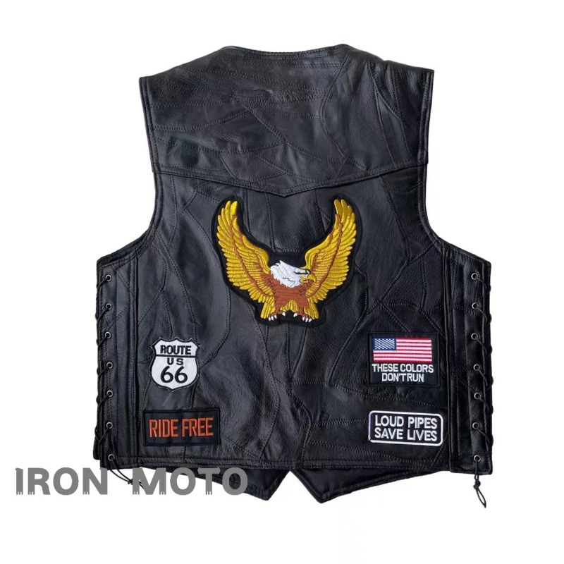 NEW Motorcycle Vests Men Cafe  - đánh giá và giá Leather Work Vest