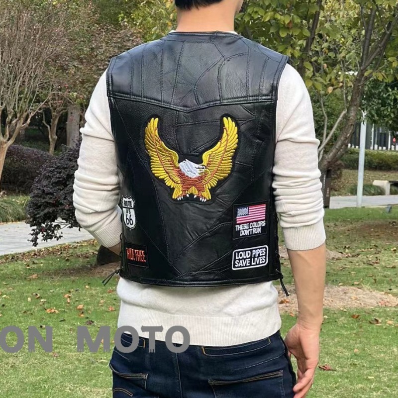 NEW Motorcycle Vests Men Cafe  - đánh giá và giá Leather Work Vest
