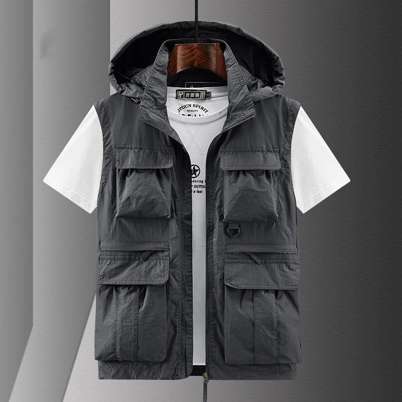 Men Casual Vest Multi Pocket W - đánh giá và giá Leather Work Vest