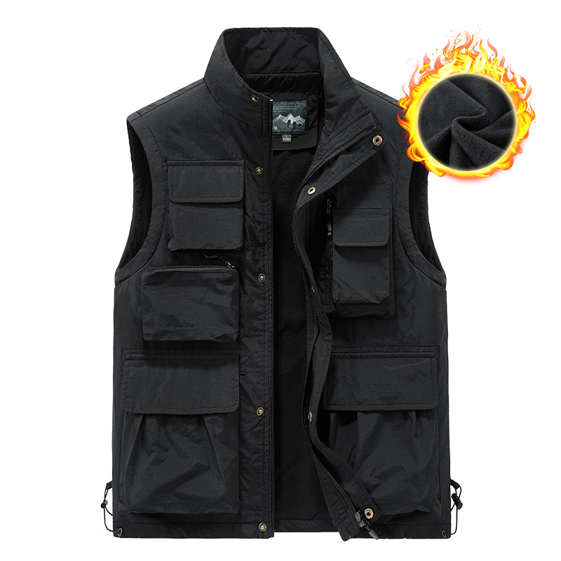 Men Winter Outdoor Fleece Wais - đánh giá và giá Leather Work Vest