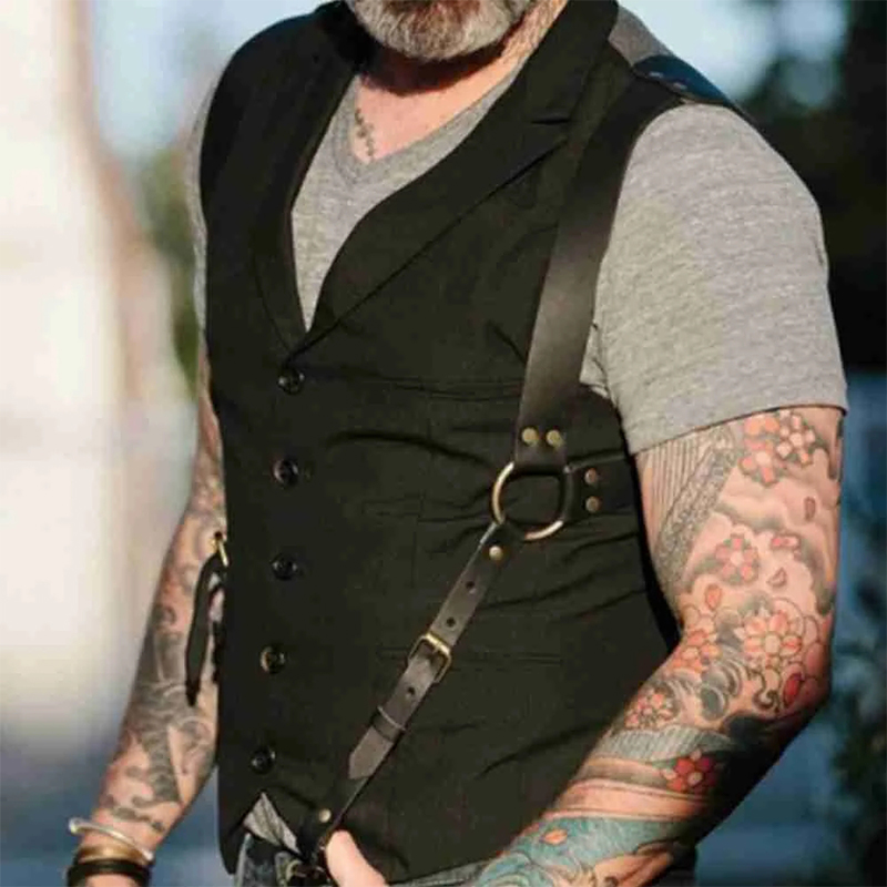 Men's Suspenders Belts New Fas - đánh giá và giá Leather Work Harness