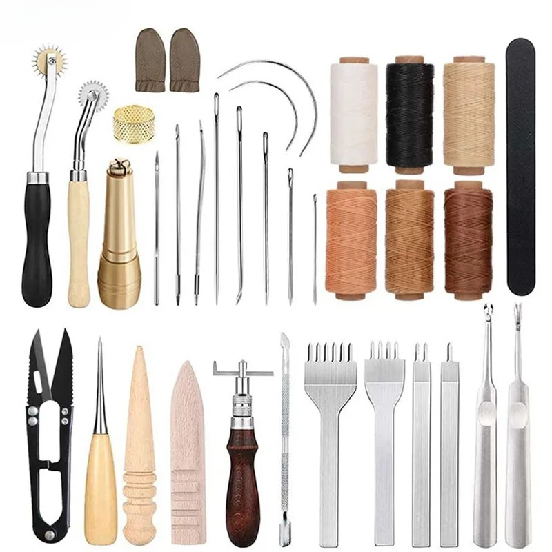 25Pcs Leather Working Tools Fo - đánh giá và giá Beginner Leatherwork Kit