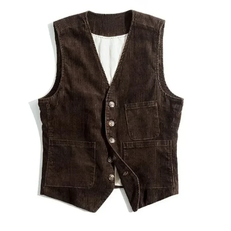Workwear American Retro Vest f - đánh giá và giá Leather Work Vest