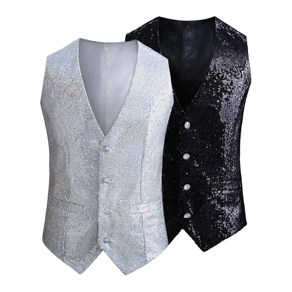Mens Suit Vests Sequined Tank  - đánh giá và giá Leather Work Vest