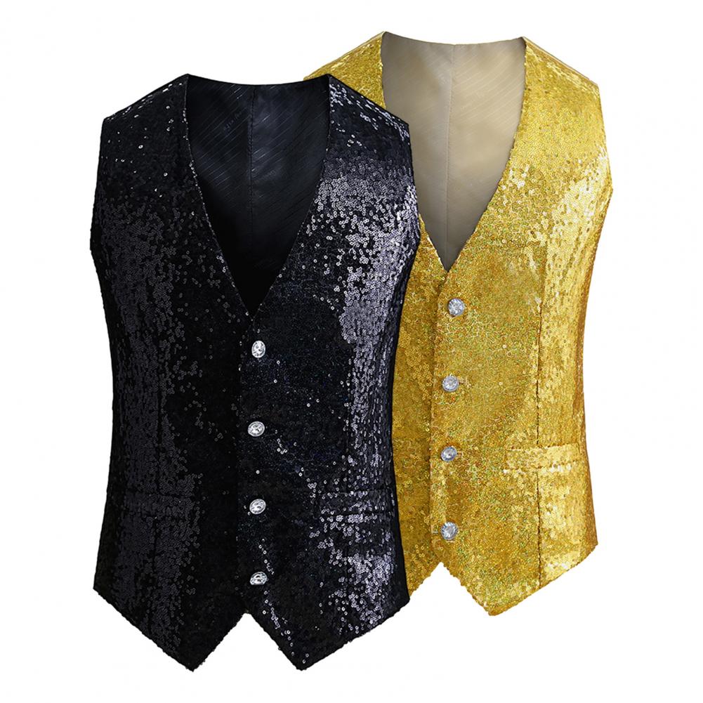 Mens Suit Vests Sequined Tank  - đánh giá và giá Leather Work Vest
