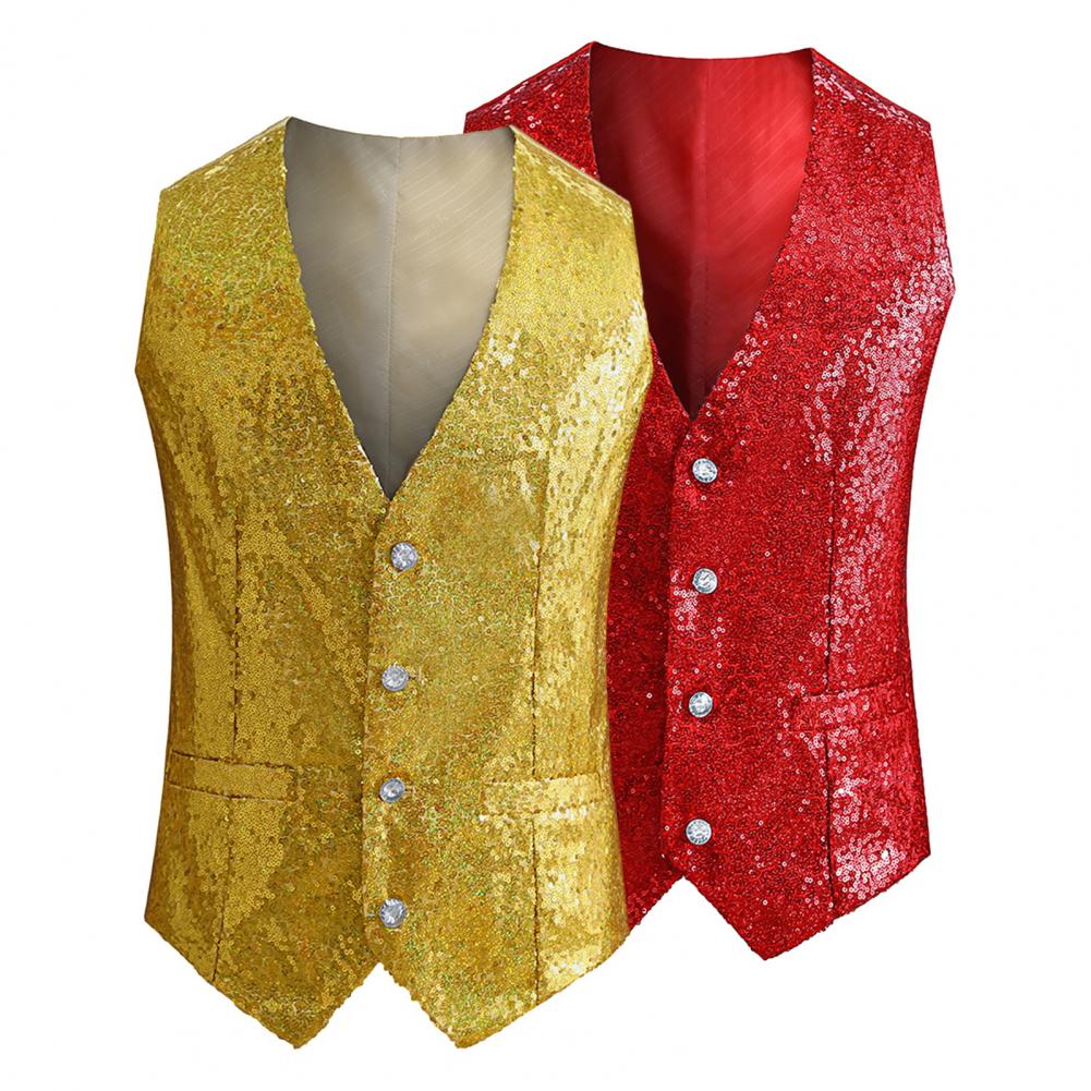 Mens Suit Vests Sequined Tank  - đánh giá và giá Leather Work Vest