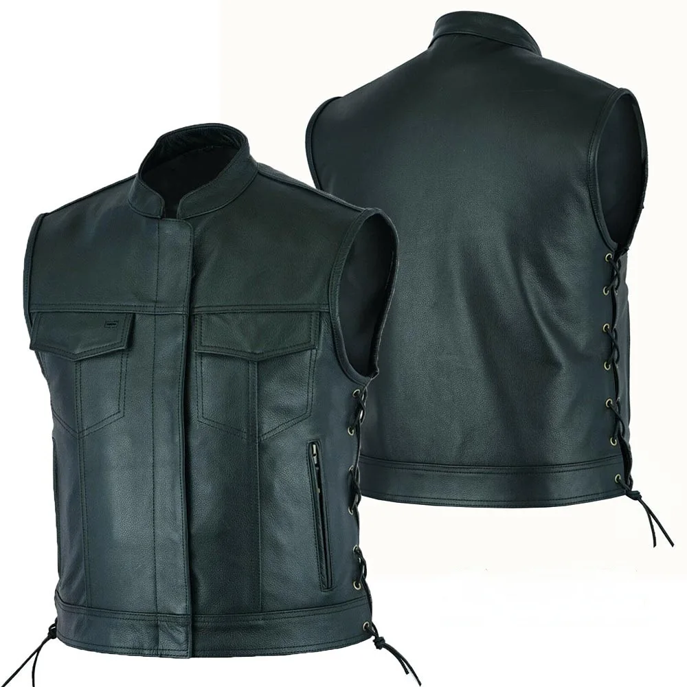 Vest Leather Punk Fashion Casu - đánh giá và giá Leather Work Vest