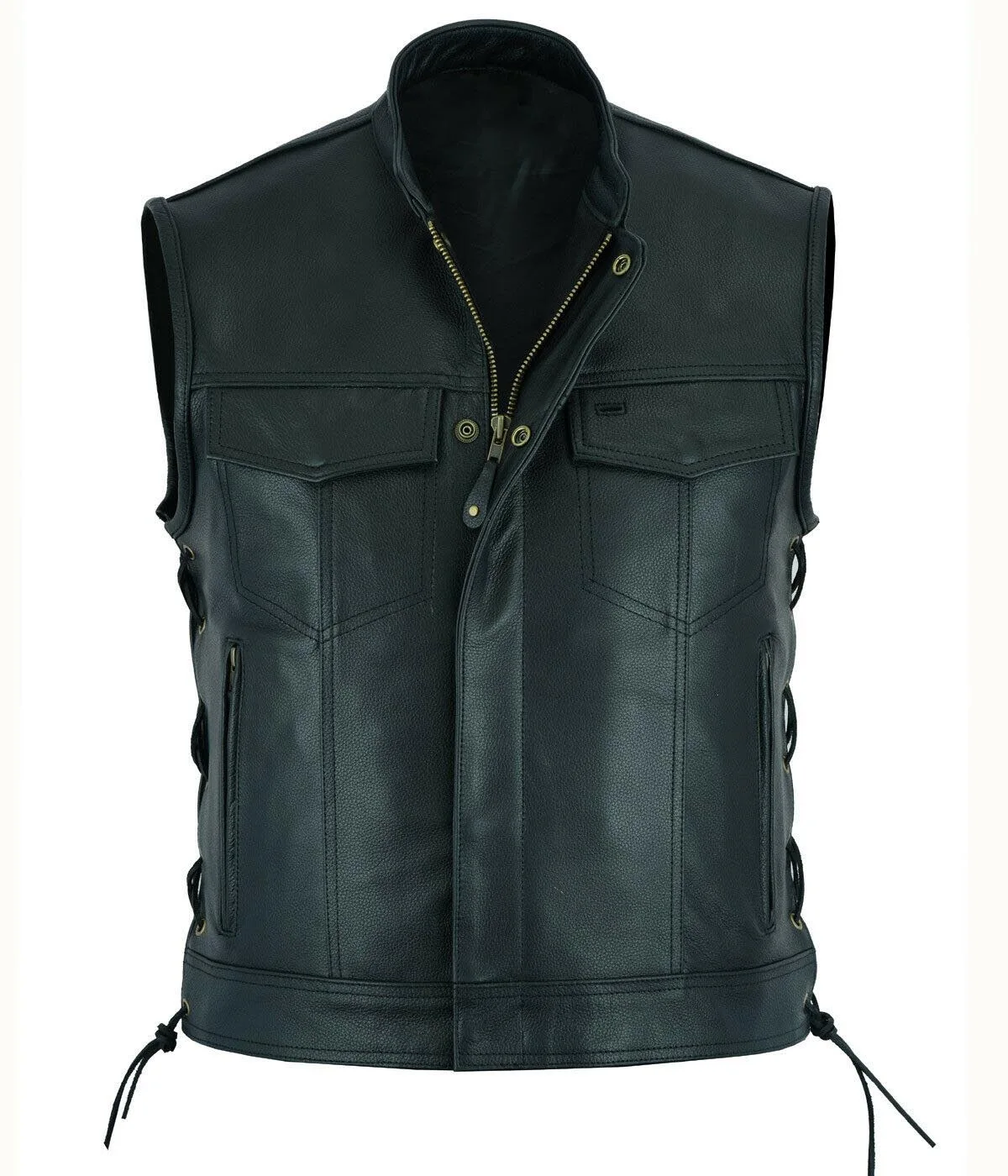 Vest Leather Punk Fashion Casu - đánh giá và giá Leather Work Vest