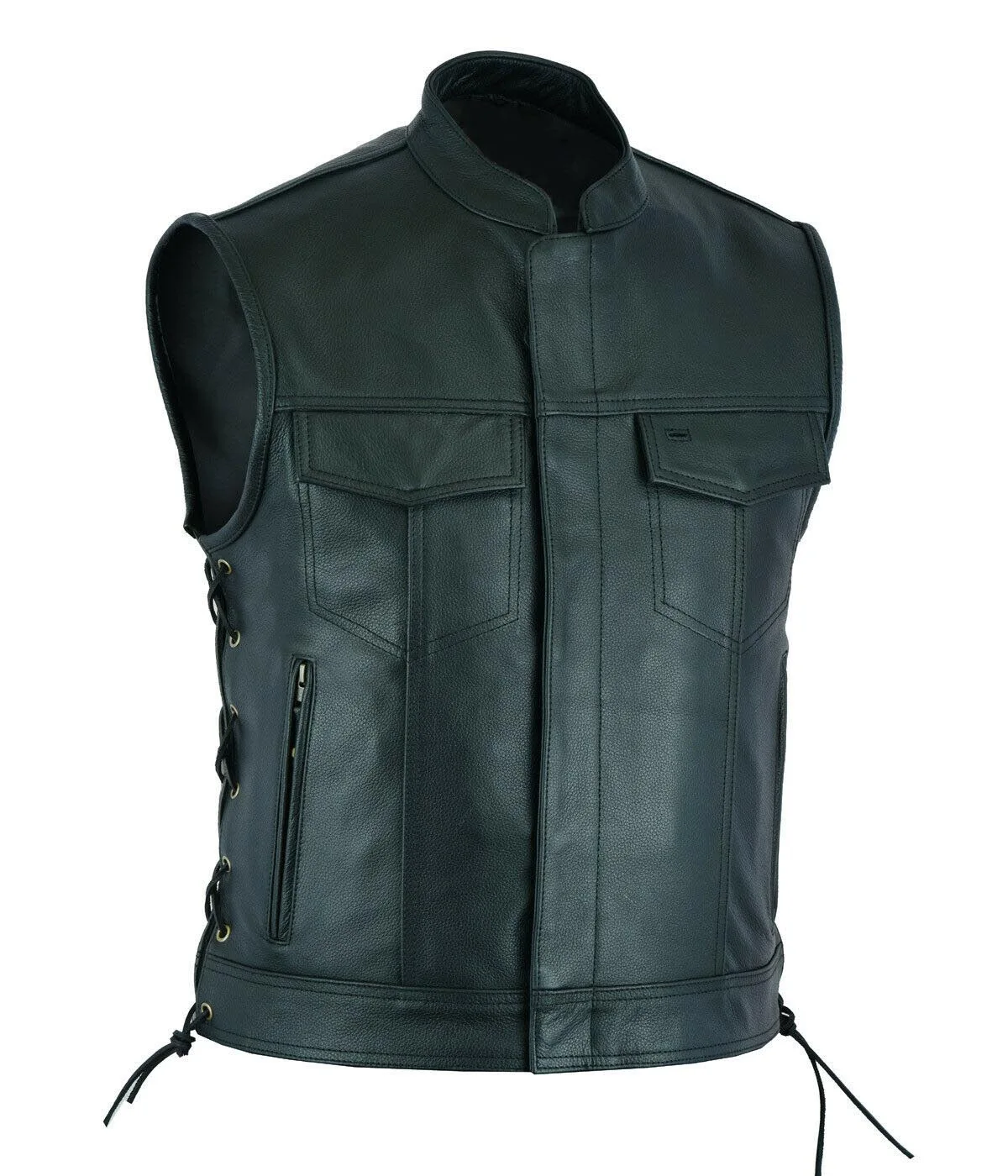 Vest Leather Punk Fashion Casu - đánh giá và giá Leather Work Vest