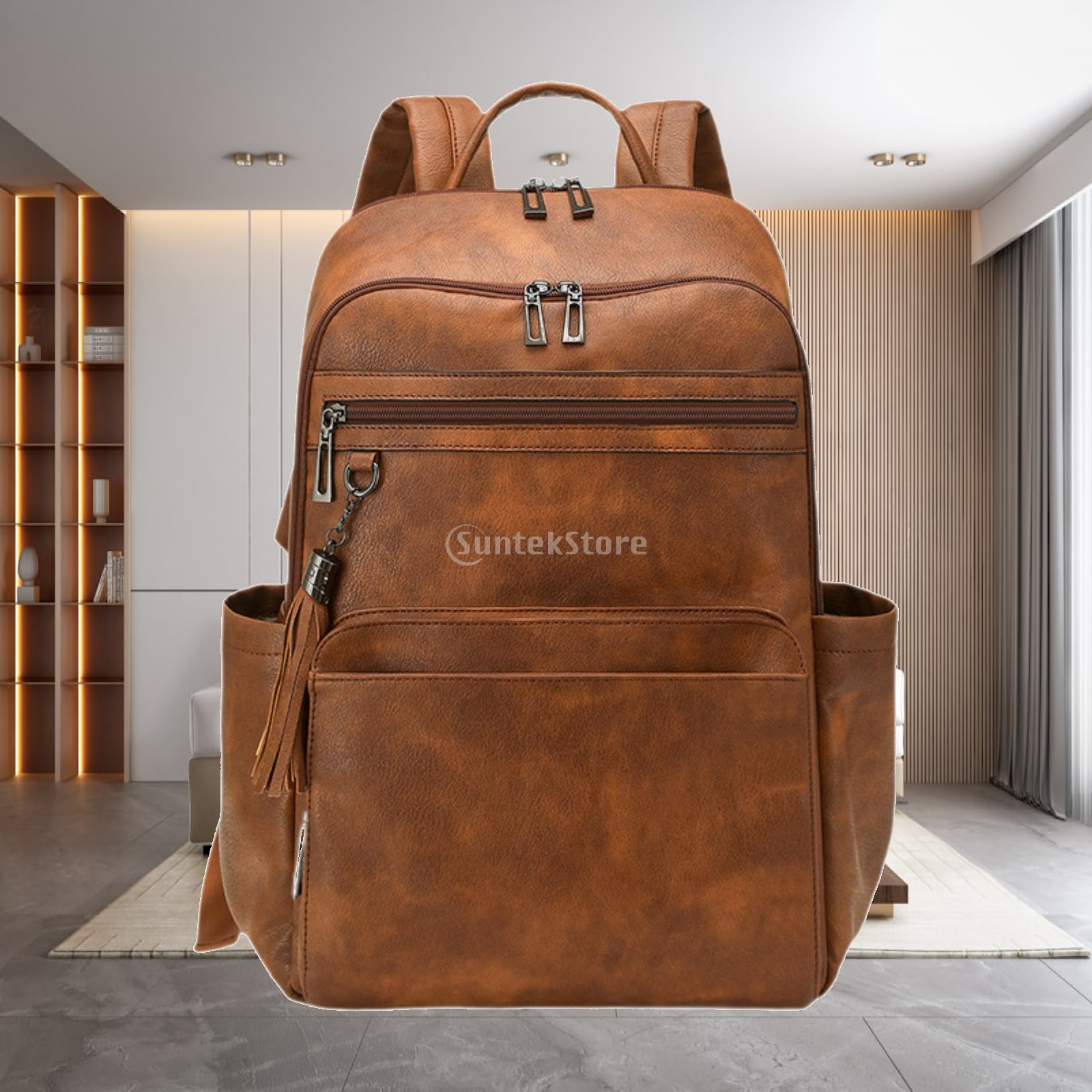 Premium PU Leather Womens Trav - đánh giá và giá Leather Work Womens Backpack