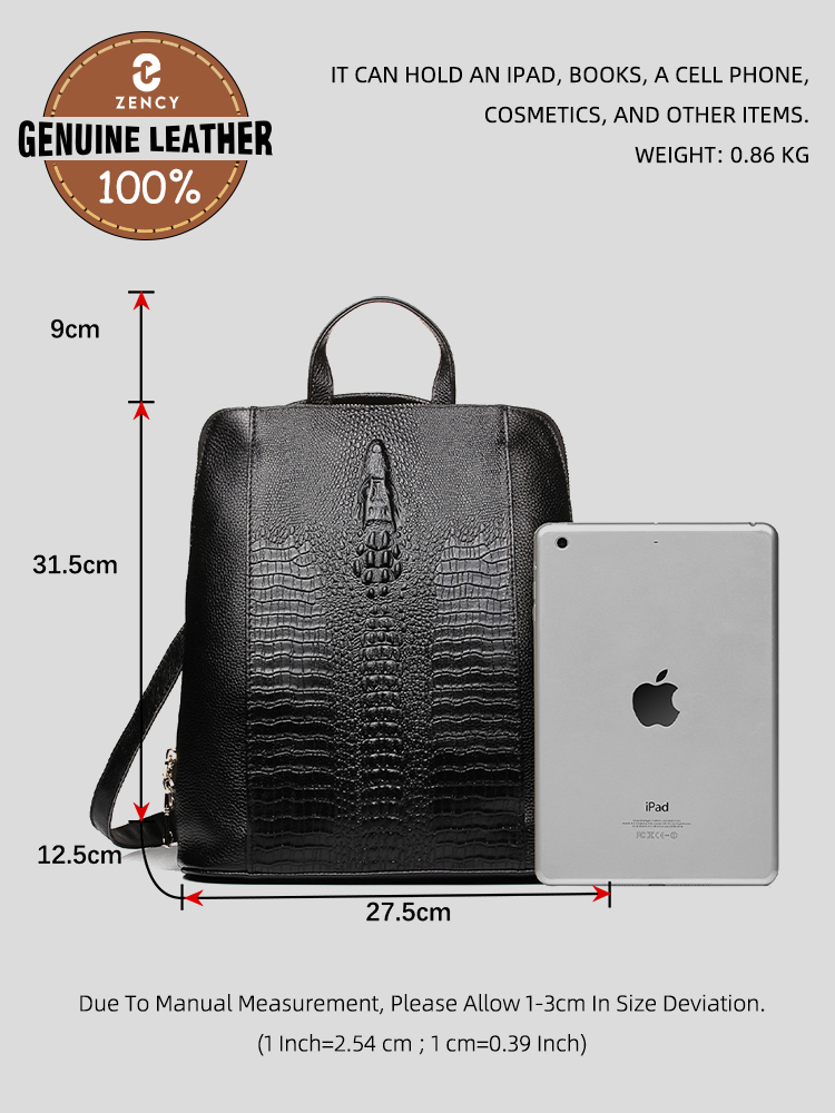 Zency Nam Da Thật 100% Chính H - đánh giá và giá Leather Work Womens Backpack